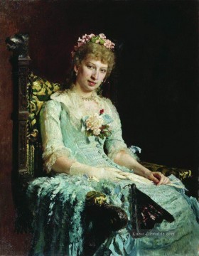 Porträts einer Frau ed Botkina 1881 Repin Ölgemälde